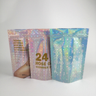 Custom Printed Resealable Zip Lock Stand Up Bag Bath Salt Packaging Pouches Holographic