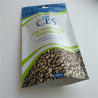 Matte White Hemp Seeds Resealable Packaging Bags , Plastic Pouch Packaging