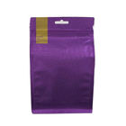 Wholesale Aluminum Foil Tin Tie Flat Block Bottom Coffee Packaging Bag with degassing valve 500g 1kg