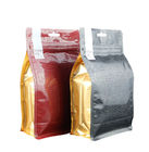 resealable laminated aluminum foil block flat bottom food Plastic packaging coffee bag 500g 1kg with valve