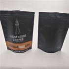 reusable matt black stand up pouch Plastic Pouches Packaging for coffee bean