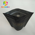 Stand Up Plastic Pouches Packaging Coffee Bag With Zipper And Valve