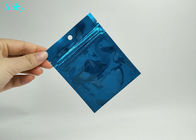 Foil Plastic Stand Up Pouch Packaging Three Side Sealed CMYK Color For Jewelry Gift