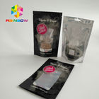 Clear Window Stand Up Pouch Bags For Food / Candy / Coffee 10000 MOQ