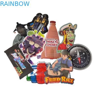 Edible 3.5g Mylar Bags Ziplock Special Shaped Candy Herb Biscuit Gummy Packaging