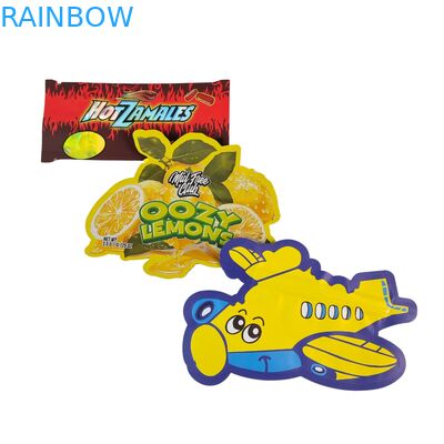 Edible 3.5g Mylar Bags Ziplock Special Shaped Candy Herb Biscuit Gummy Packaging