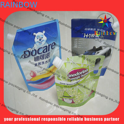 lovely detergent spout pouch packaging with hang hole