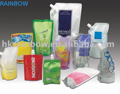 PE/PET side spout pouch packaging with bottom gusset,liquid bag