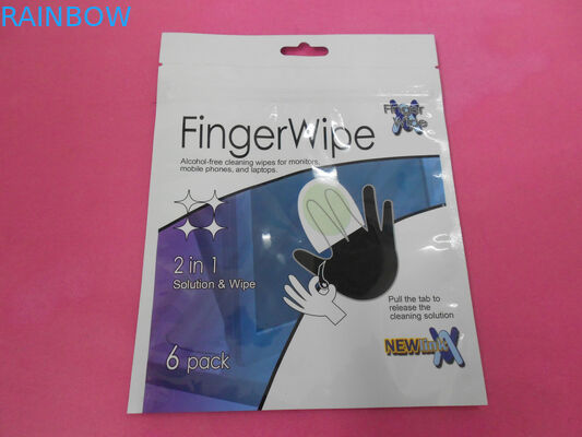 Non - Leakage PET / AL / PE Cosmetic Packaging Bag with Hang Hole For Facial Tissue