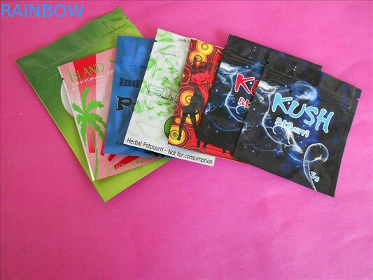 Water - Proof,Oil - Resistance PET / VMPET / PE Herbal Incense Packaging Bags