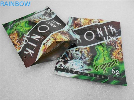 100 micron PET / VMPET / PE Herbal Incense Packaging Bags