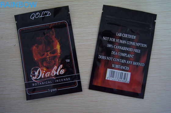 Custom PET / VMPET / PE 100 micron Herbal Incense Packaging