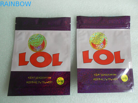 Custom PET / VMPET / PE 100 micron Herbal Incense Packaging