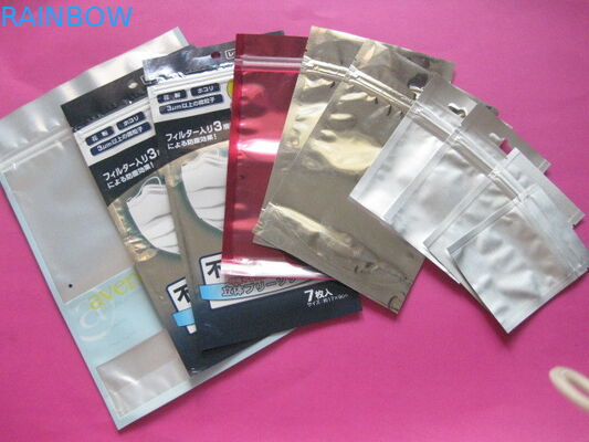 120 mic Three Side Sealed Snack Bag Packaging with Zip Top with Gravure Trap Printed