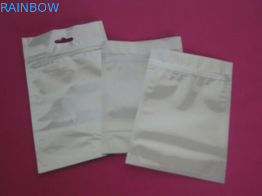 Zipper Lock Foil Pouch Packaging With Handle For Chemical Powder