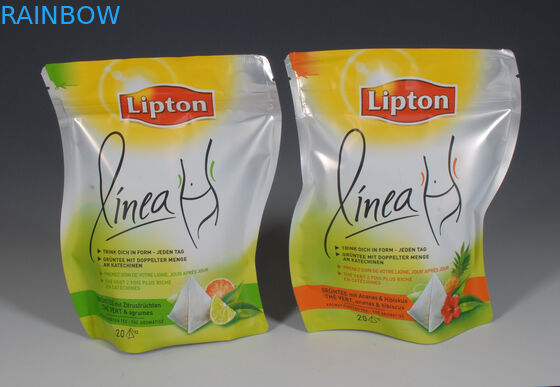 Aluminum Foil Plastic Pouches With Zipper For Tea Packaging