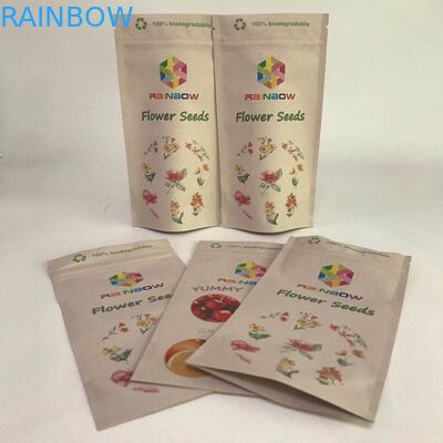 Custom Pirnted Biodegradable Bags Eco-friendly Bags Kraft Paper  PLA Bags