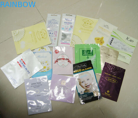 100mic Custom Cosmetic Bags , Three-Side Sealed Aluminum Foil Pouch