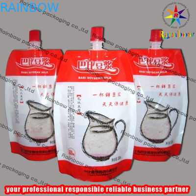 Aluminum Foil Spout Pouch Packaging , Soybean Bag