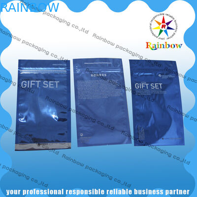 Transparent Front Comestic Packaging Bag Laminated With Bottom Gusset