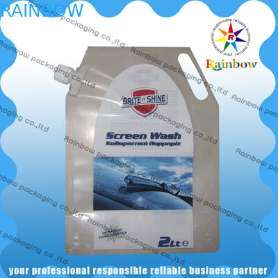 Clear Pet Spout Pouch Packaging With Hang Hole For Soft Drinks