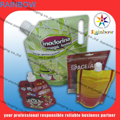 Customized Stand Up Spout Pouch Packaging With Bottom Gusset For Food