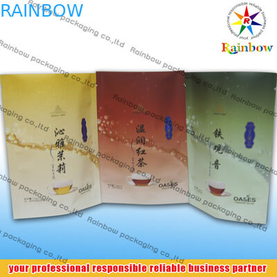 Bottom Gusset Tea Bags Packaging Printed With Logo For Loose Leaf Tea