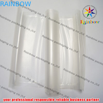 Embossed PET Vacuum Seal Storage Bags With Zip Lock For Cookies