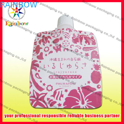 Stand Up Foil Spout Pouch Packaging Heat Seal For Juice , PET / AL / PE