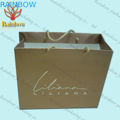 Recycled Kraft Customized Paper Bags With Handles For Shopping