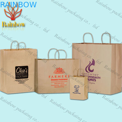 Reycled Handmade Paper Shopping Bag Custom Luxury Printed Delicate