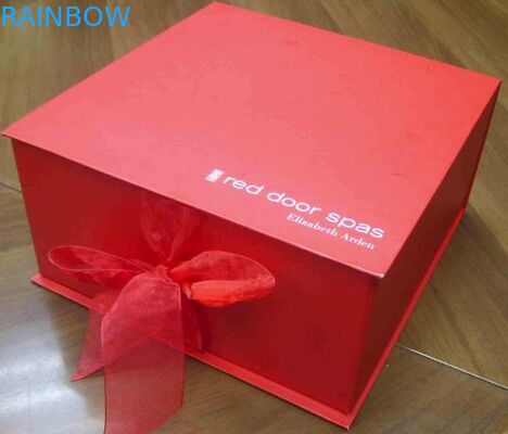 Top Grade Folding Cardboard Paper Box Red Square For Gift Packaging