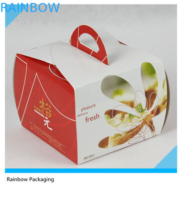 Luxury Cake Paper Box Packaging With Transparent Window And Handle