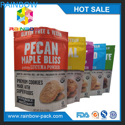 custom foil moisture permeable Stand up matte finished cookies bag