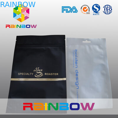 Flat three sides sealed mylar foil zipper with hange hole