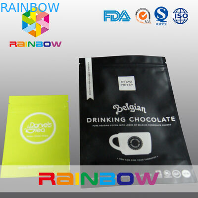 Flat three sides sealed mylar foil zipper with hange hole