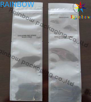 k White Tree Side Seal Foil Pouch Bag Laminated With Tear Notch