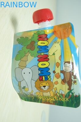 Custom Material Baby Food Aluminum Foil Spout Pouch Packaging With Full Printing