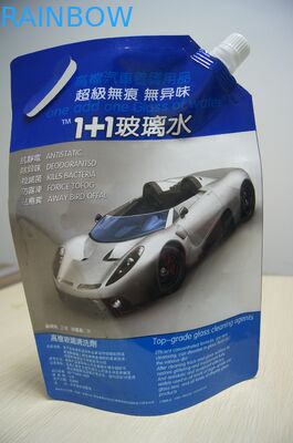 Pet / NY / PE Colored Soft Stand Up Spout Pouch Packaging With Handle For Liguid