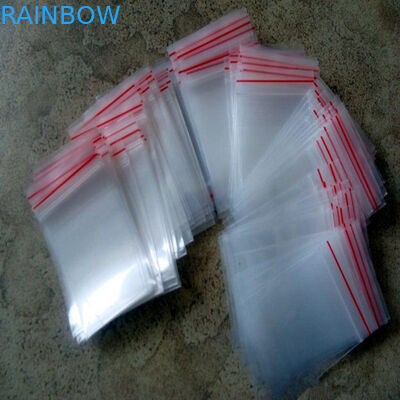 Small Transparent Plastic Pouches Packaging With Zipper For Earring Package