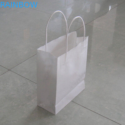 Recyclable White Custom Paper Bags 150 Gram Kraft Paper Offset Printing