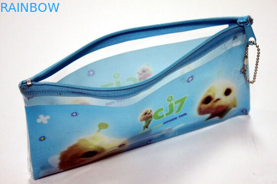 Eco-friendly Plastic Pouches Packaging , Customized Logo Artwork Pencil Packaging