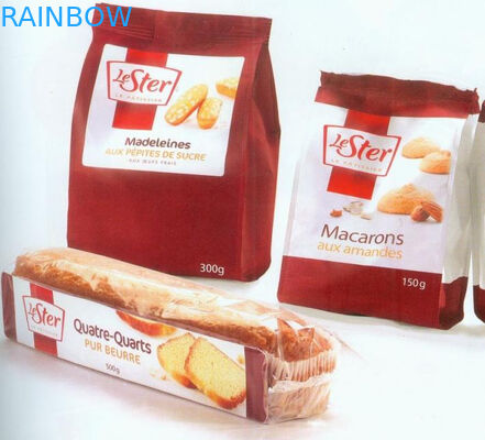 Recycled Customized Paper Bags Grip Multiple Seal For Bread Packaging