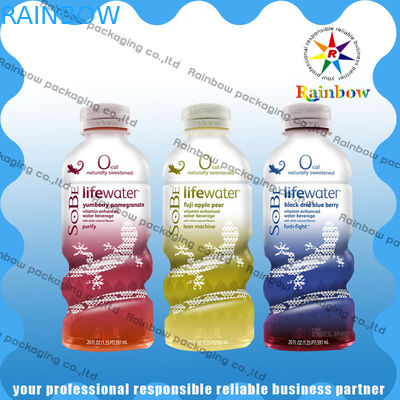 Drink Bottle Shrink Wrap Sleeves Custom Printing Heat Sensitive Waterproof