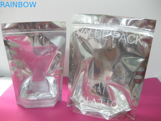 Zipper Top PET / PE Cosmetic Packaging Bag Recyclable With Clear Front