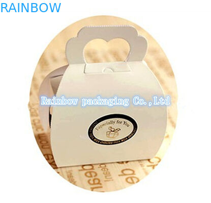 Foldable Paper Box Packaging Transparent Window Handle For Cake