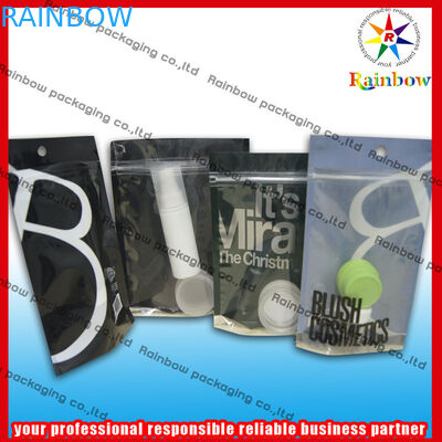 Stand Up Cosmetic Packaging Bag Colorful Printing With k