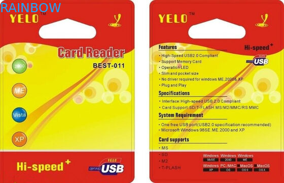 Custom Logo Clear Blister Pack Packaging For Card Reader Package