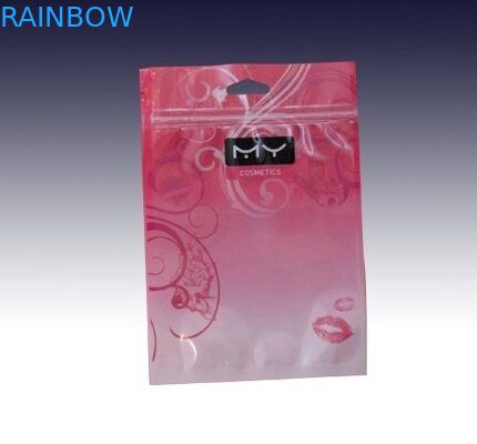 Cosmetic Foil Pouch Packaging Customized Logo With Zipper And Euro Slot