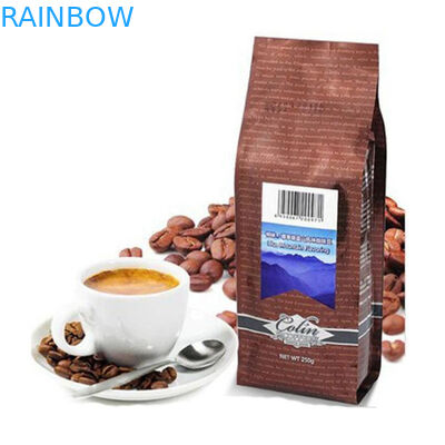 Mylar Plastic Pouches Packaging , Zipper Top Bean Packaging Pouch